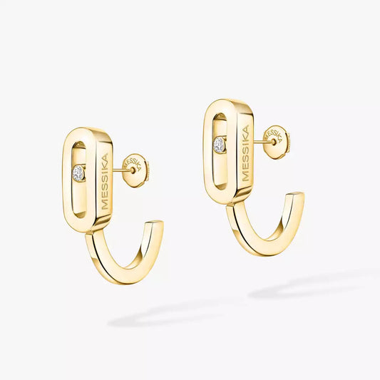[Mysitc] Diamond Mini Hoop Earrings Move Classique