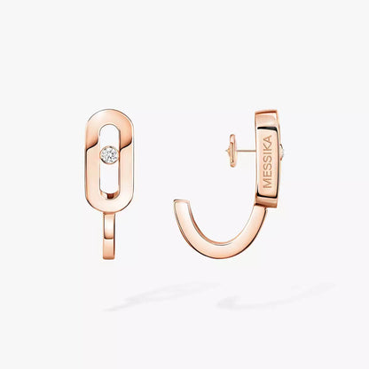 [Mysitc] Diamond Mini Hoop Earrings Move Classique
