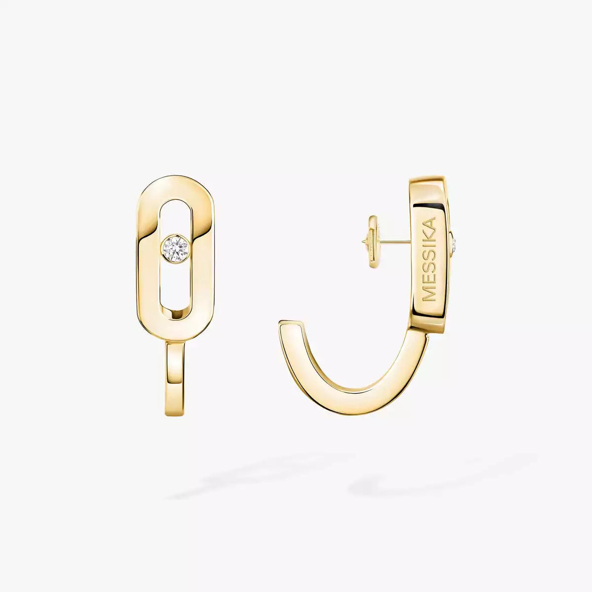 [Mysitc] Diamond Mini Hoop Earrings Move Classique