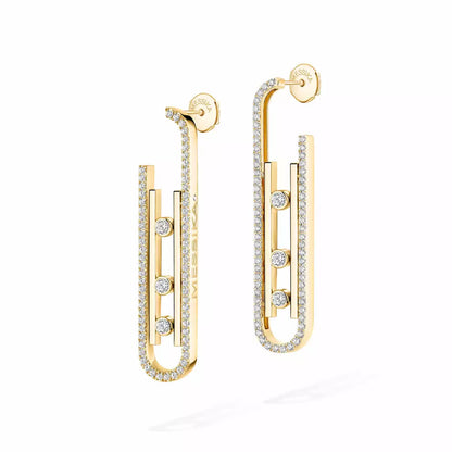 [Mysitc] Diamond Pendant Earrings Move 10Th