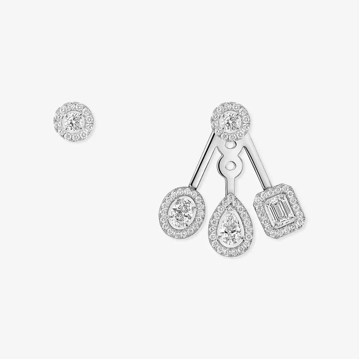 [Mysitc]  My Twin Trio  Diamond Earrings