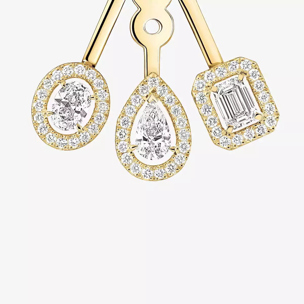 [Mysitc]  My Twin Trio  Diamond Earrings