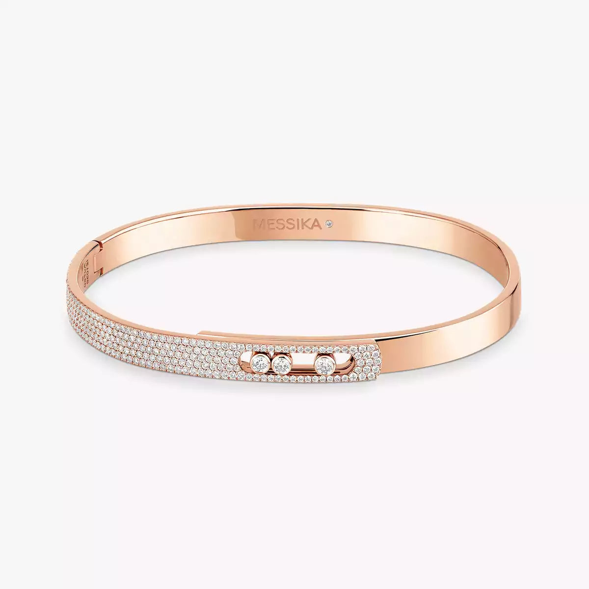 [Mysitc] Move Noa Rose Gold Pavé Diamond Bangle Bracelet