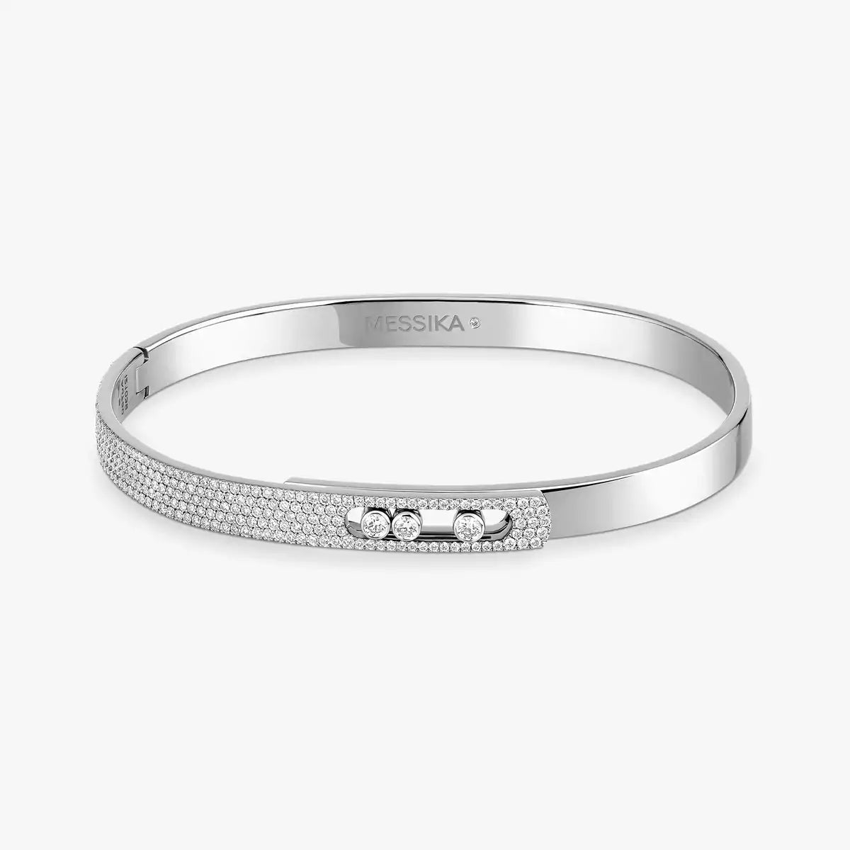 [Mysitc] Move Noa Rose Gold Pavé Diamond Bangle Bracelet