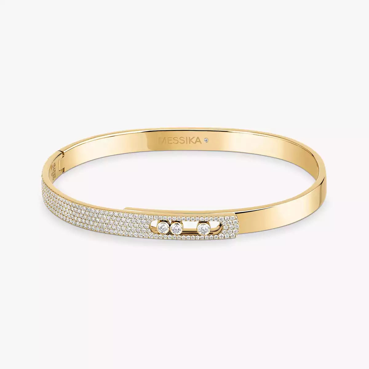 [Mysitc] Move Noa Rose Gold Pavé Diamond Bangle Bracelet