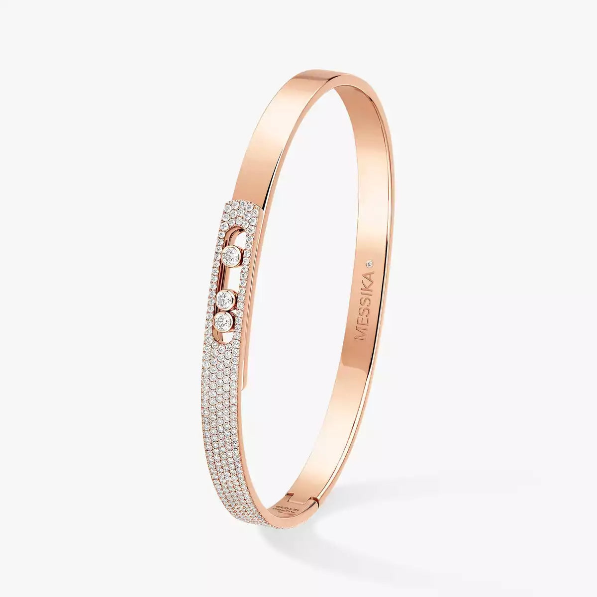 [Mysitc] Move Noa Rose Gold Pavé Diamond Bangle Bracelet