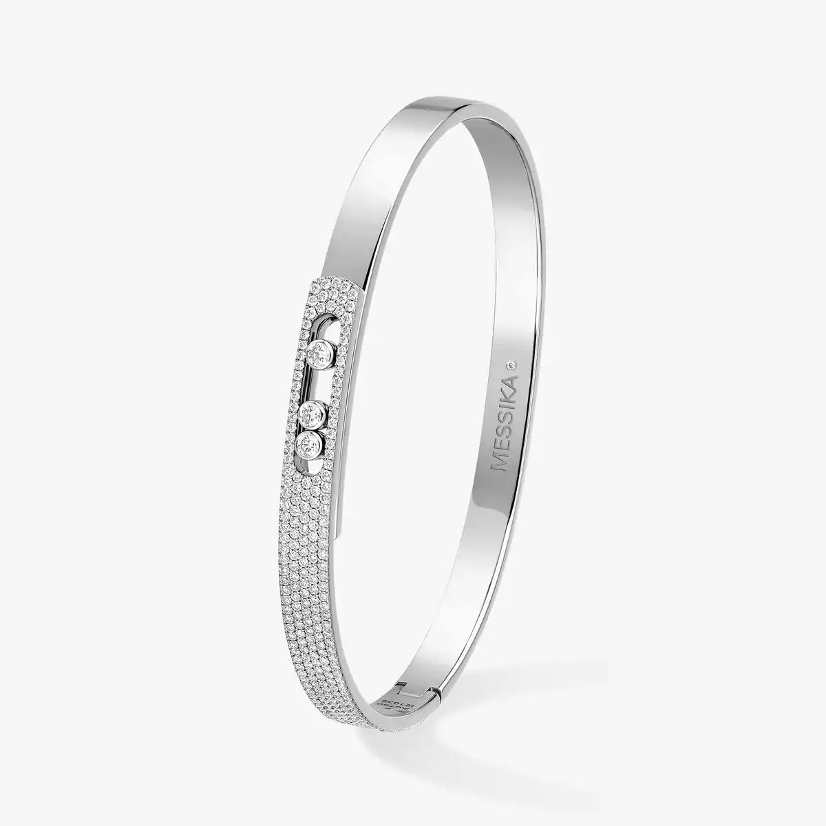 [Mysitc] Move Noa Rose Gold Pavé Diamond Bangle Bracelet