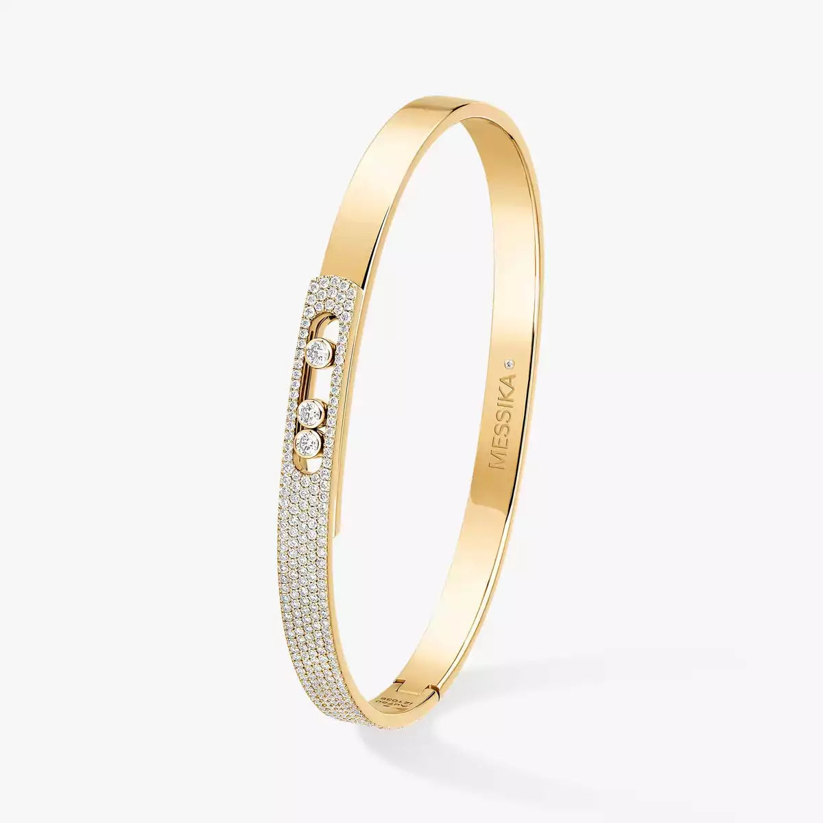 [Mysitc] Move Noa Rose Gold Pavé Diamond Bangle Bracelet