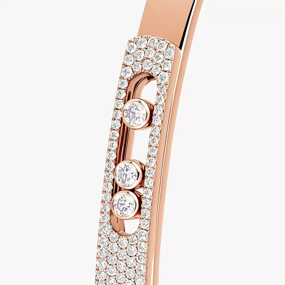 [Mysitc] Move Noa Rose Gold Pavé Diamond Bangle Bracelet