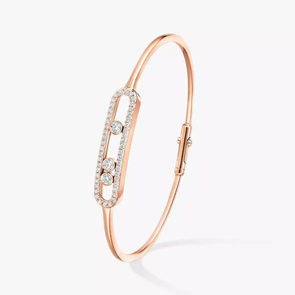 [Mysitc] Move Pavé Diamond Bangle Bracelet M