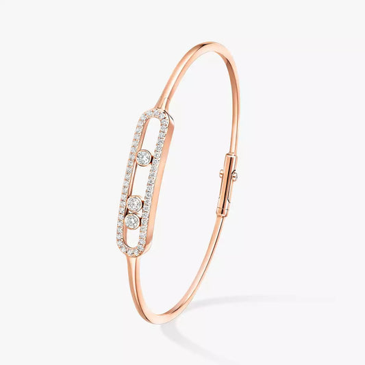 [Mysitc] Move Pavé Diamond Bangle Bracelet M