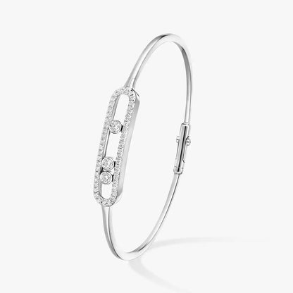 [Mysitc] Move Pavé Diamond Bangle Bracelet M