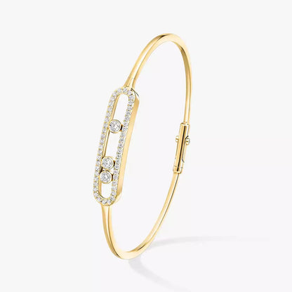 [Mysitc] Move Pavé Diamond Bangle Bracelet M
