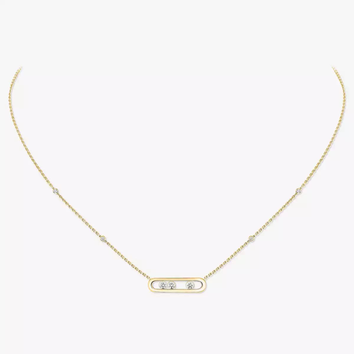 [Mysitc]  Baby Move Gold Diamond Necklace