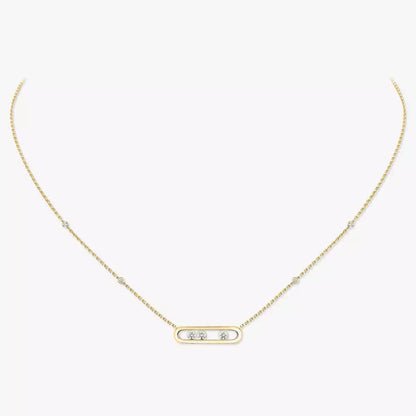 [Mysitc]  Baby Move Gold Diamond Necklace