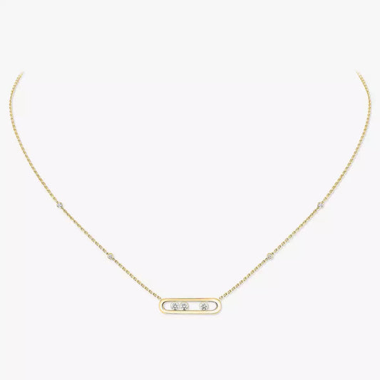 [Mysitc]  Baby Move Gold Diamond Necklace