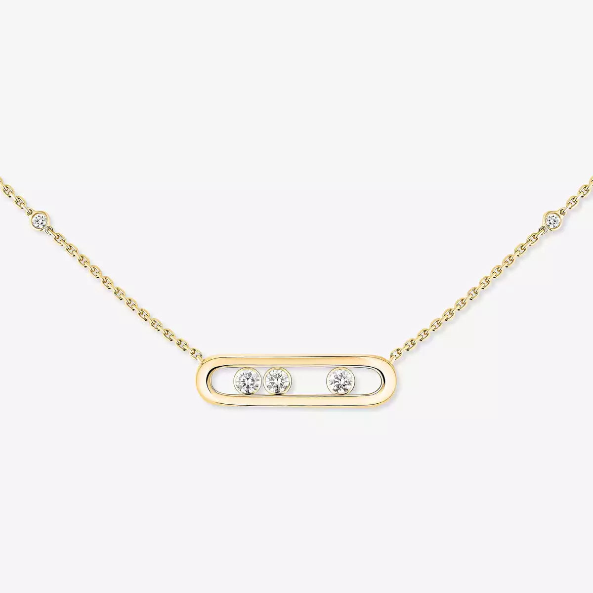 [Mysitc]  Baby Move Gold Diamond Necklace