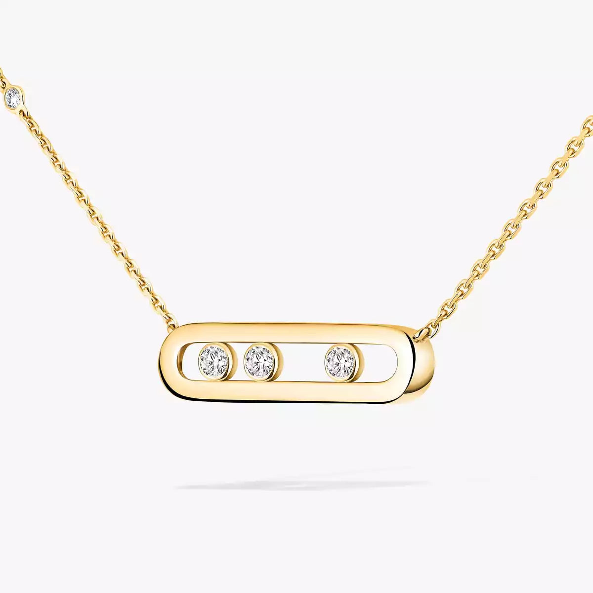 [Mysitc]  Baby Move Gold Diamond Necklace