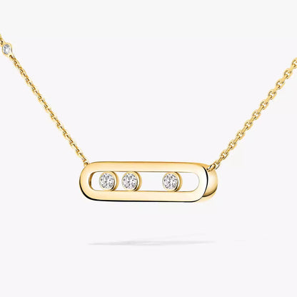 [Mysitc]  Baby Move Gold Diamond Necklace