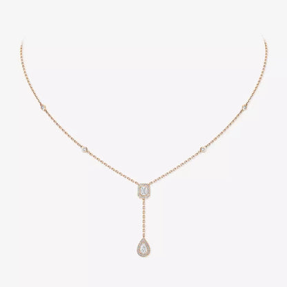 [Mysitc] Gold Diamond Tie Necklace