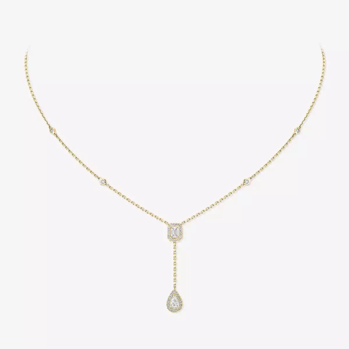 [Mysitc] Gold Diamond Tie Necklace