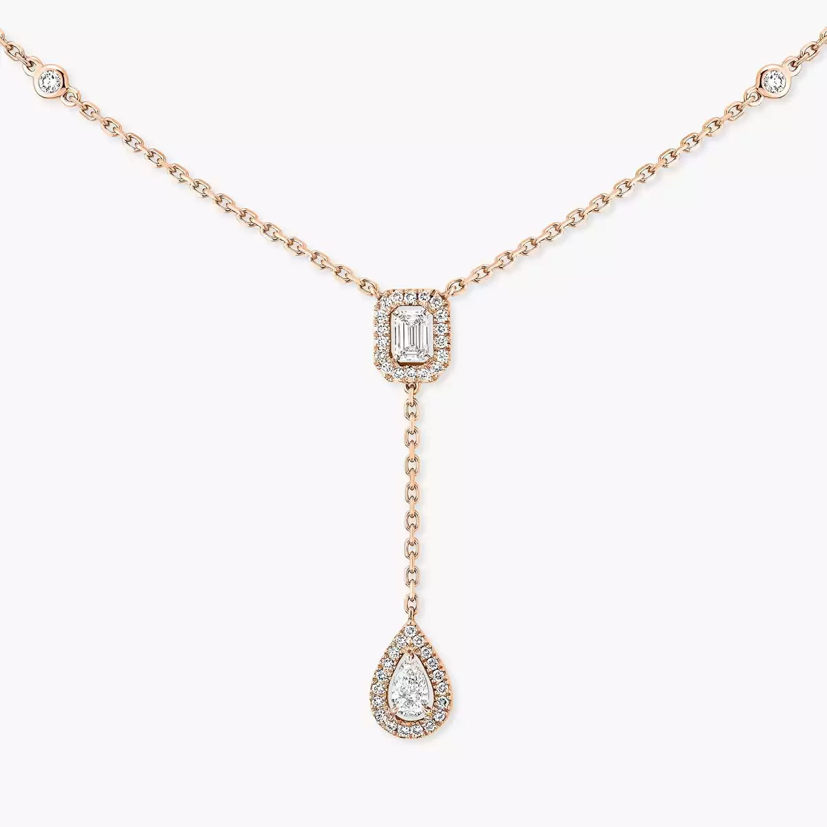 [Mysitc] Gold Diamond Tie Necklace