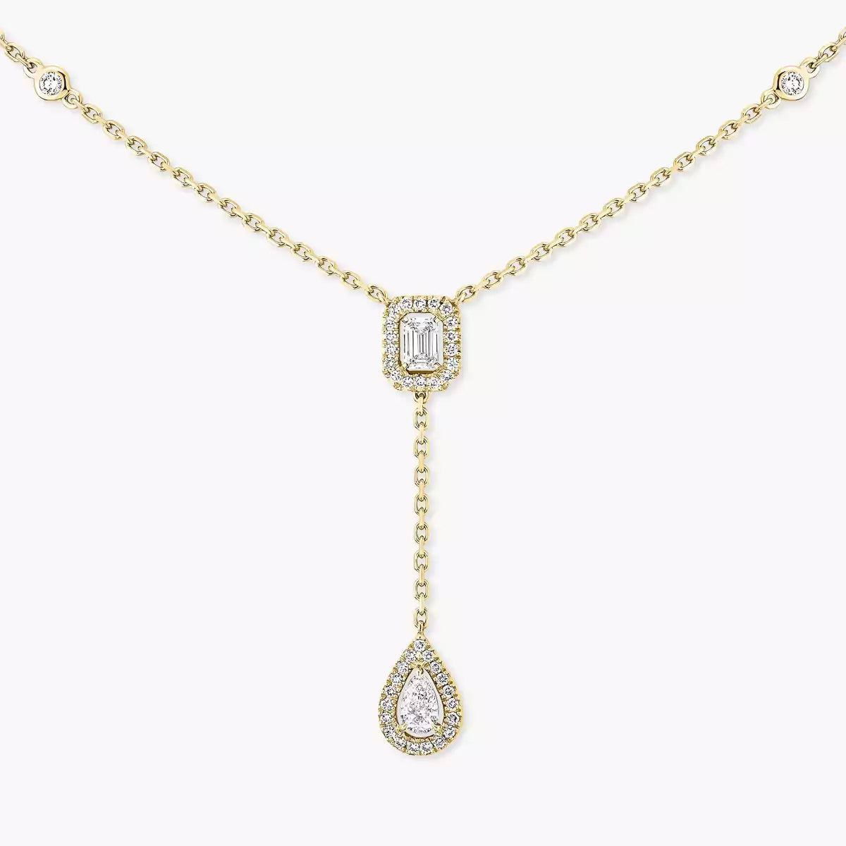 [Mysitc] Gold Diamond Tie Necklace