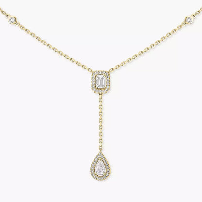[Mysitc] Gold Diamond Tie Necklace