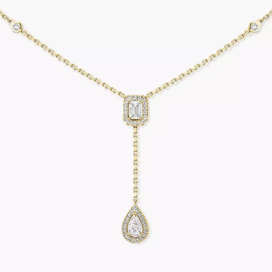 [Mysitc] Gold Diamond Tie Necklace