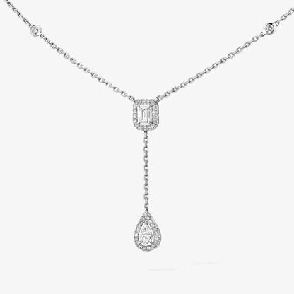[Mysitc] Gold Diamond Tie Necklace