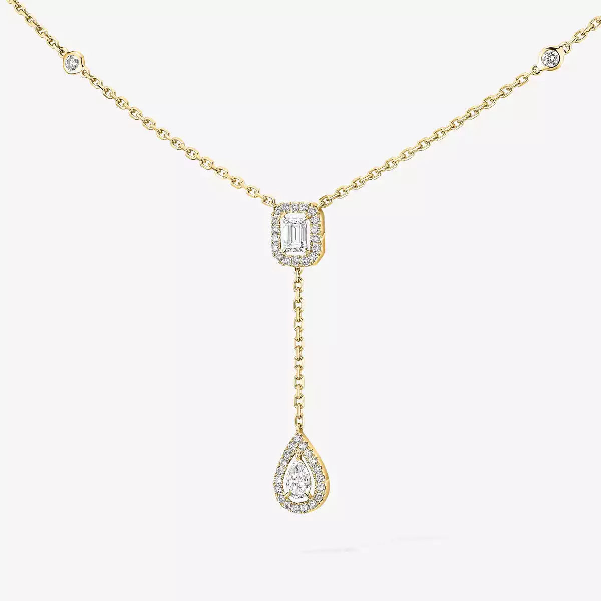 [Mysitc] Gold Diamond Tie Necklace
