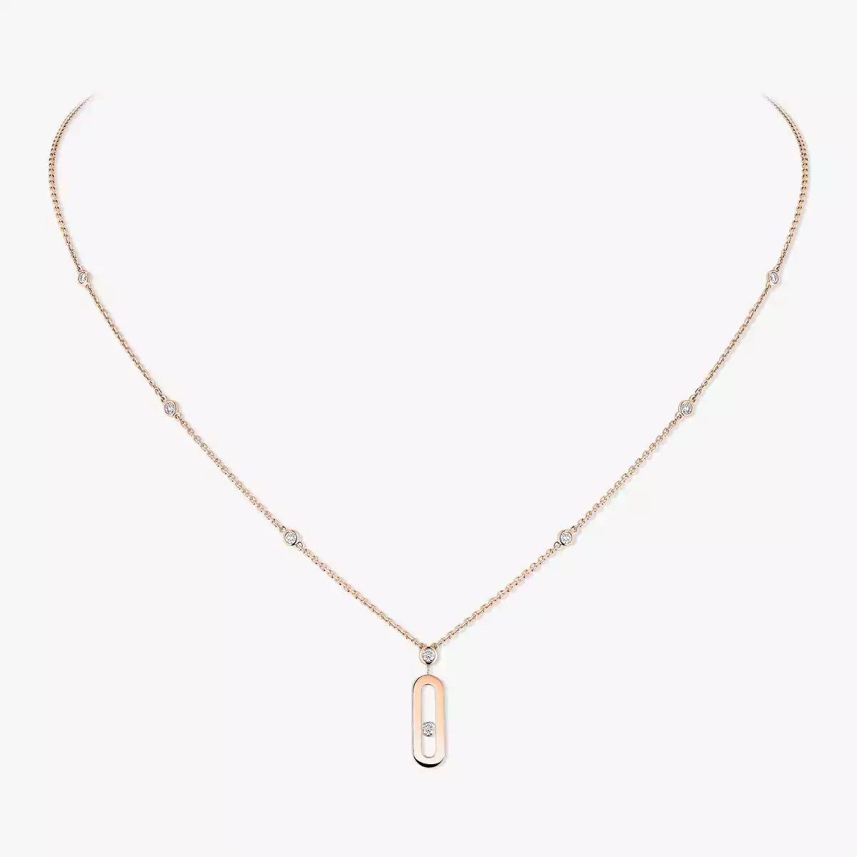 [Mysitc]  Move Uno Gold Diamond Long Necklace
