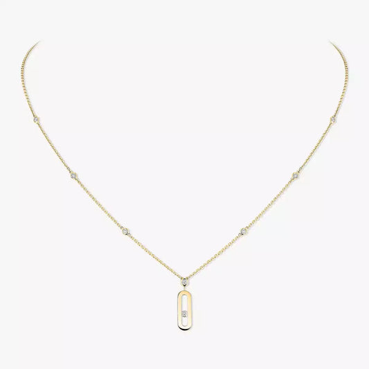 [Mysitc]  Move Uno Gold Diamond Long Necklace