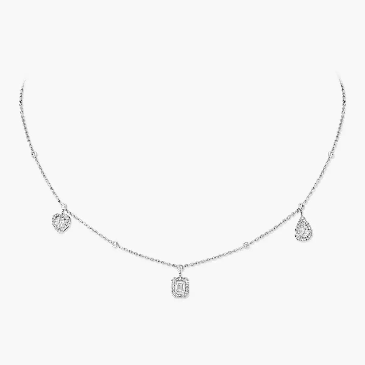 [Mysitc] My Twin Diamond Necklace in Silver