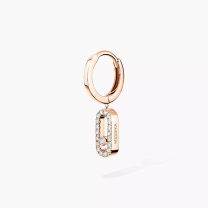 [Mysitc] Move Uno Single Diamond Hoop Earring