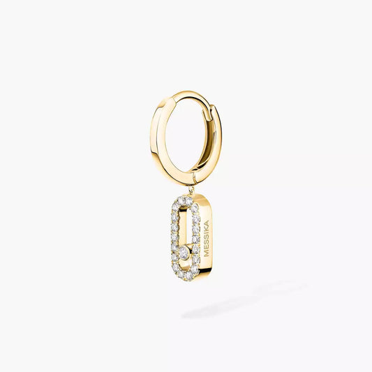 [Mysitc] Move Uno Single Diamond Hoop Earring