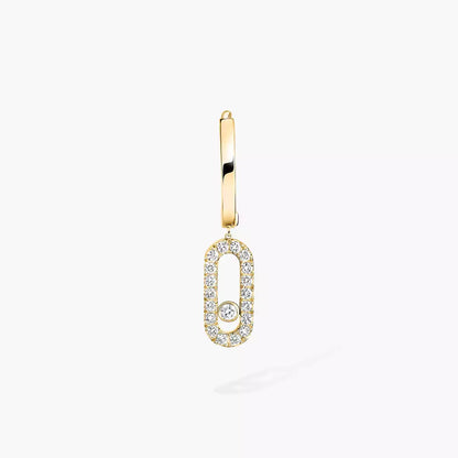 [Mysitc] Move Uno Single Diamond Hoop Earring