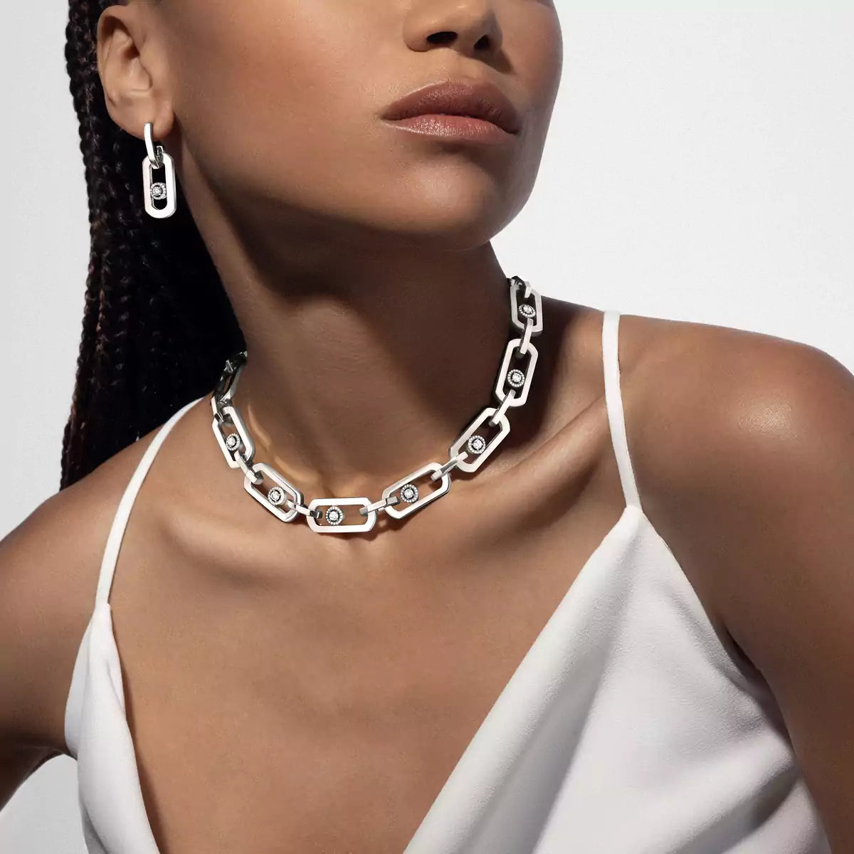 [Mysitc]  So Move XL Diamond Hoop Earring