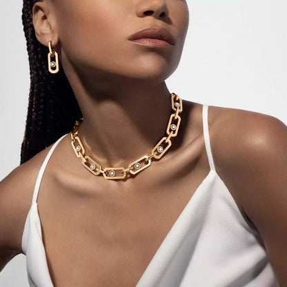 [Mysitc]  So Move XL Diamond Hoop Earring