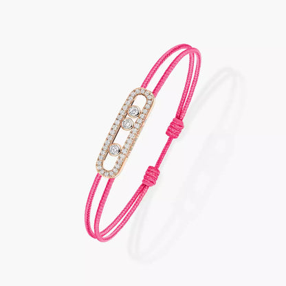 [Mysitc] Messika Care(s) pink cord pavé bracelet