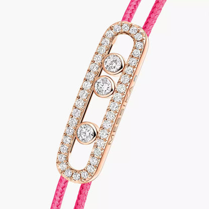 [Mysitc] Messika Care(s) pink cord pavé bracelet