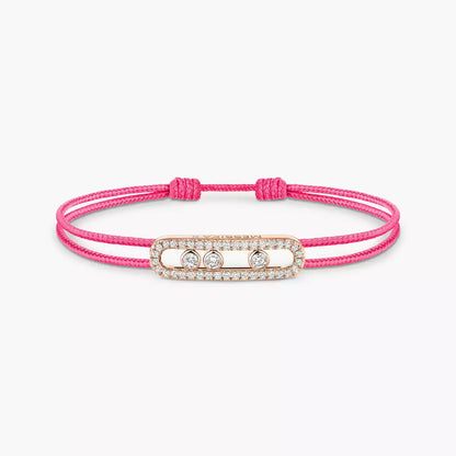 [Mysitc] Messika Care(s) pink cord pavé bracelet