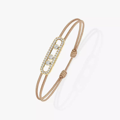 [Mysitc] Messika Care(s) pink cord pavé bracelet