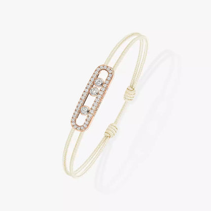 [Mysitc] Messika Care(s) pink cord pavé bracelet