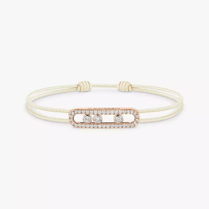 [Mysitc] Messika Care(s) pink cord pavé bracelet