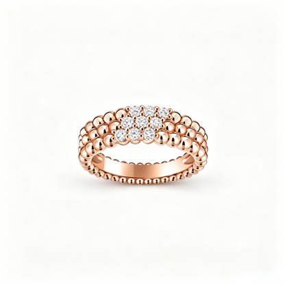[Mysitc]  THREE-ROW DIAMOND RING