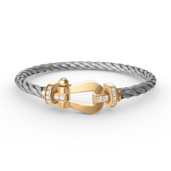 [Mystic]FORCE LARGE HORSESHOE HALF DIAMOND BRACELET GOLD