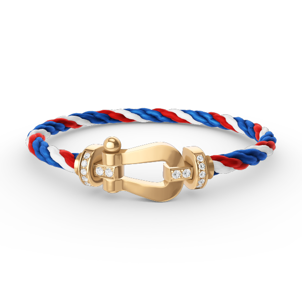 [Mystic Crown]FORCE LARGE HORSESHOE HALF DIAMOND BRACELET GOLD