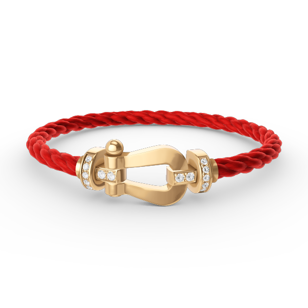 [Mystic]FORCE LARGE HORSESHOE HALF DIAMOND BRACELET GOLD