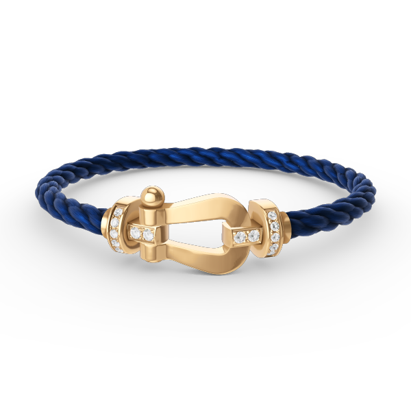 [Mystic]FORCE LARGE HORSESHOE HALF DIAMOND BRACELET GOLD